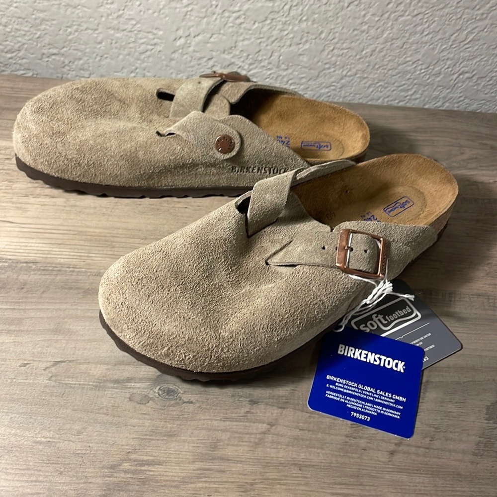 Birkenstock Boston Soft Footbed Clogs, NEW with TAGS, Taupe, 37 EU Medium/Narrow